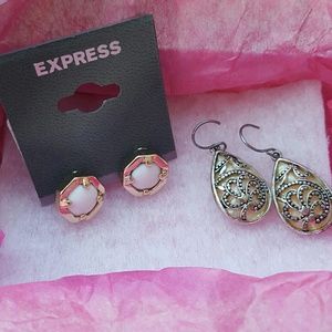 LOT OF TWO (2) EXPRESS and Vintage Earrings